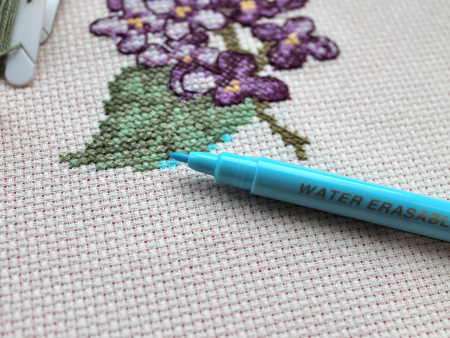 Маркер для разметки на ткани, линия 1 мм, цвет голубой, смываемый водой, премиум. Арт 295.JP                  