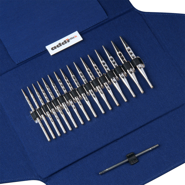 Набор круговых коротких спиц со сменными лесками addiClick Novel LACE Short Tips. Арт 730-2/000