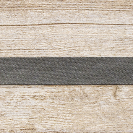 Косая бейка хлопок/полиэстер 20 мм, 25 м, цвет 68, Серый темный. Арт 6120-20мм-68            