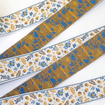Лента из тканого жаккарда SAFISA, 25 мм, 15 м, цвет 01. Арт 9258-25мм-01