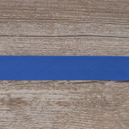 Косая бейка хлопок/полиэстер 20 мм, 25 м, цвет 126, васильковый. Арт 6120-20мм-126           