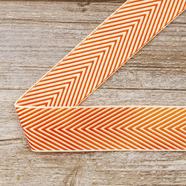 Лента жаккард SAFISA, 25 мм, 25 м, цвет 02. Арт 9202-25мм-02