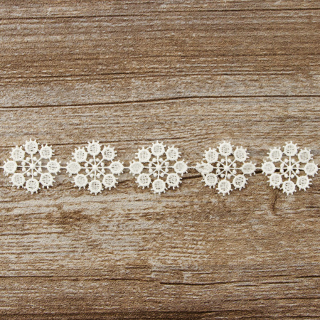Кружево-вышивка на тюле, 15 мм. Арт 42268/00