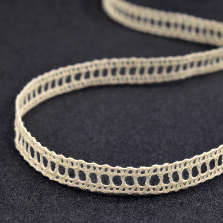 Хлопковое кружево, 12 мм, цвет натуральный. Арт 2188/58