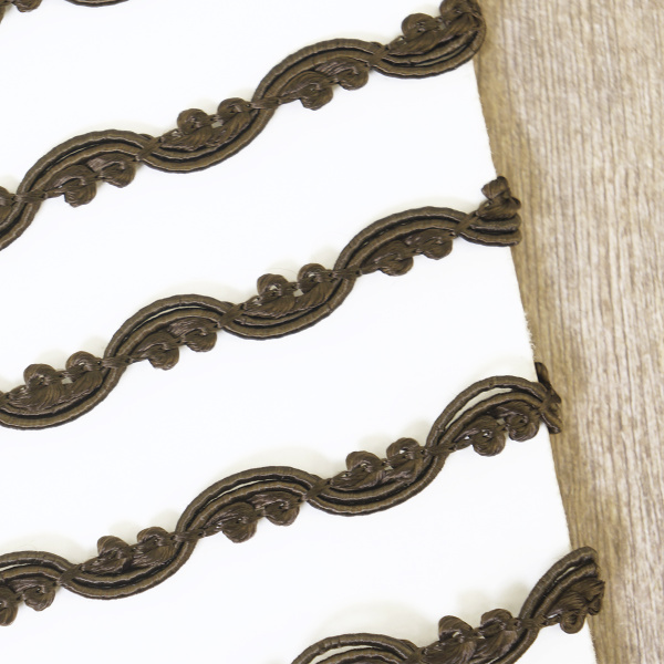 Тесьма PEGA тип интерьерная, цвет коричневый, 11 мм. Арт 844174511A7904          