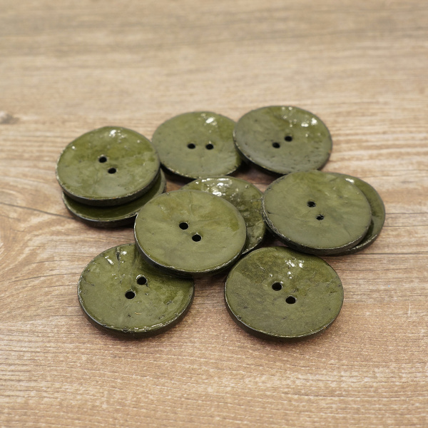 Пуговицы CONCEPT, размер 48, кокос, цвет COL.2 зеленый. Арт 1919H-048-COL.2