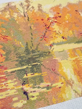 Набор для вышивания  "Осень.Рыбалка". Арт 02.012.10