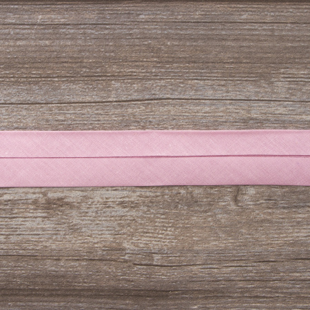 Косая бейка хлопок/полиэстер на блистере, 30 мм, 2,5 м, цвет 05, розовый. Арт P06120-30мм-05          