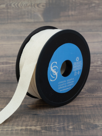 Тесьма киперная SAFISA, 25 мм, 25 м, цвет 21, бежевый. Арт 0270-25мм-21