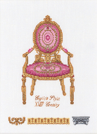 Набор для вышивания "Шесть стульев", канва лён 36 ct. Арт 3068                    