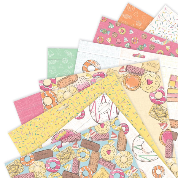 Набор бумаги для скрапбукинга двухсторонней "SWEET TREATS". Арт PMA160518