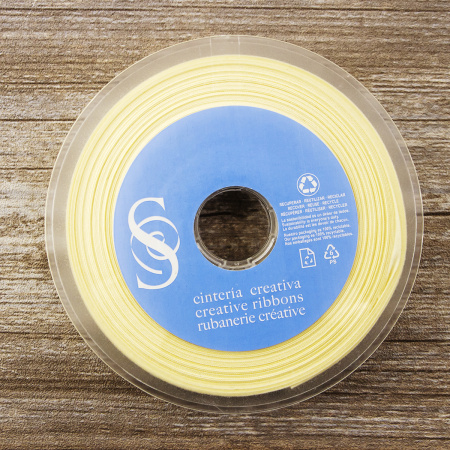 Косая бейка хлопок/полиэстер 20 мм, 25 м, цвет 56, кремовый. Арт 6120-20мм-56            