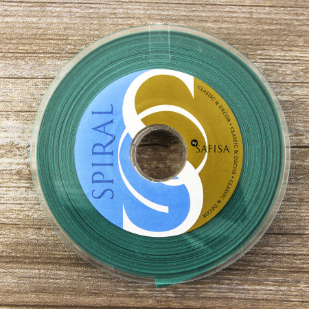 Косая бейка хлопок/полиэстер 20 мм, 25 м, цвет 76, цвет зеленой патины. Арт 6120-20мм-76            