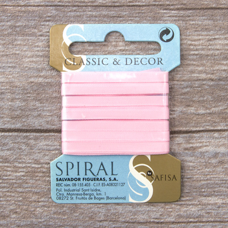 Лента для вышивания SAFISA на блистере, 4 мм, 5 м, цвет 05, нежно-розовый. Арт P111-4мм-05             