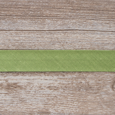 Косая бейка хлопок/полиэстер 20 мм, 25 м, цвет 112, оливковый. Арт 6120-20мм-112           