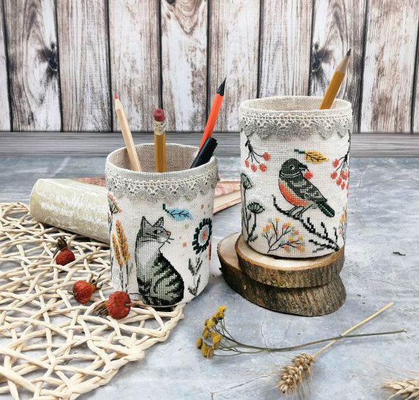 Набор для создания карандашницы "Птички". Арт 21.002.25