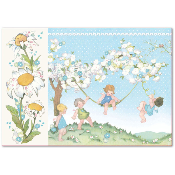 Бумага упаковочная "Девочки и мальчики", рисовая, 48 х 33 см. Арт DFS401