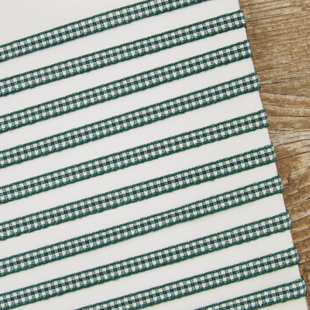 Лента с рисунком клетка SAFISA, 6 мм, 25 м, цвет 43, темно-зеленый. Арт 466-06мм-43             