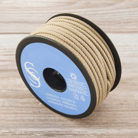 Шнур плетеный SPIRAL ( SAFISA), 4 мм, 25 м, цвет персиковый айвори. Арт 25281-4-21