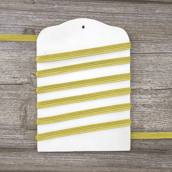 Резинка продежка 6,5 мм, цвет золотистый люрекс. Арт 851146008X7000          