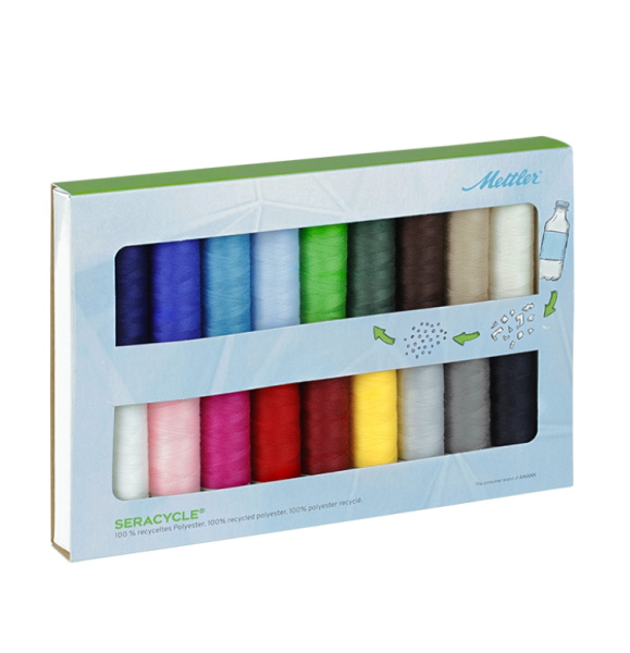 Набор с нитками Seracycle  в подарочной упаковке, 18 катушек. Арт SCY18-KIT