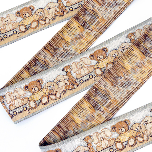 Лента жаккардовая SAFISA, 33 мм, 15 м, цвет 03. Арт 9243-33мм-03