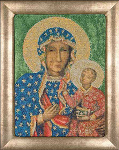Набор для вышивания "Ченстоховская икона Божией Матери", канва аида 16 ct