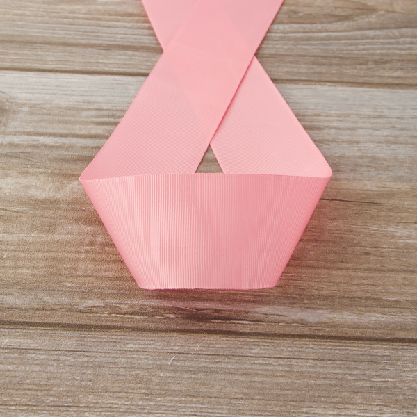 Лента репсовая SAFISA, 50 мм, 25 м, цвет 06 розово-персиковый. Арт 350-50мм-06