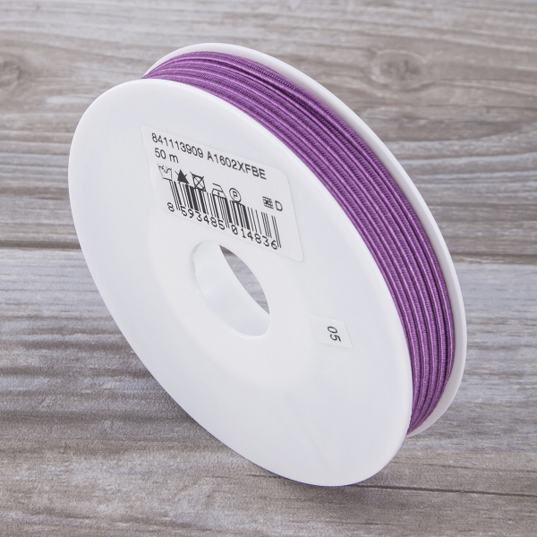 Шнур-сутаж PEGA, сиреневый, 3 мм. Арт 841113909A1602