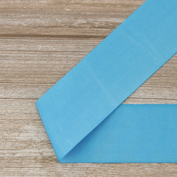 Лента репсовая SAFISA, 50 мм, 25 м, цвет 16 бирюзовый. Арт 350-50мм-16