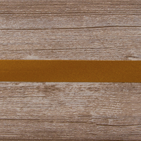 Косая бейка атласная 20 мм, 25 м, цвет 44, бронзовый. Арт 6260-20мм-44            