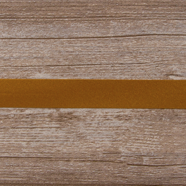 Косая бейка атласная 20 мм, 25 м, цвет 44, бронзовый. Арт 6260-20мм-44            