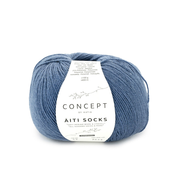 Пряжа Aiti Socks&More , 40% шерсть, 35% лиоцелла, 25% полиамид, 100 г, 400 м. Арт 1419.50
