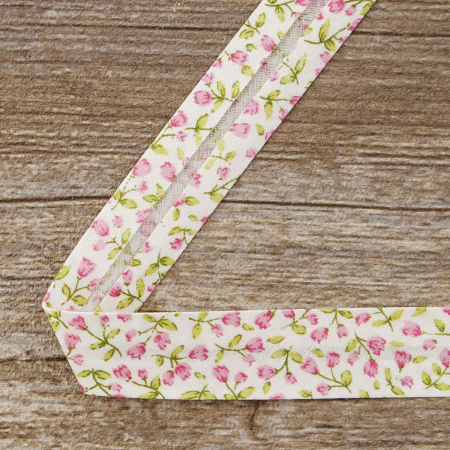 Косая бейка с рисунком SAFISA, арт.6484, 20 мм, 20 м, цвет 02. Арт 6484-20мм-02