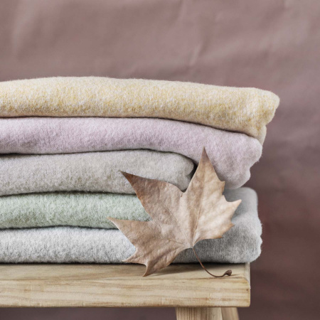 Ткань Recycled Brushed Jercey, 53% переработанный полиэстер, 28% хлопок, 15% полиэс. 135 см, 220г/м². Арт 2164.1