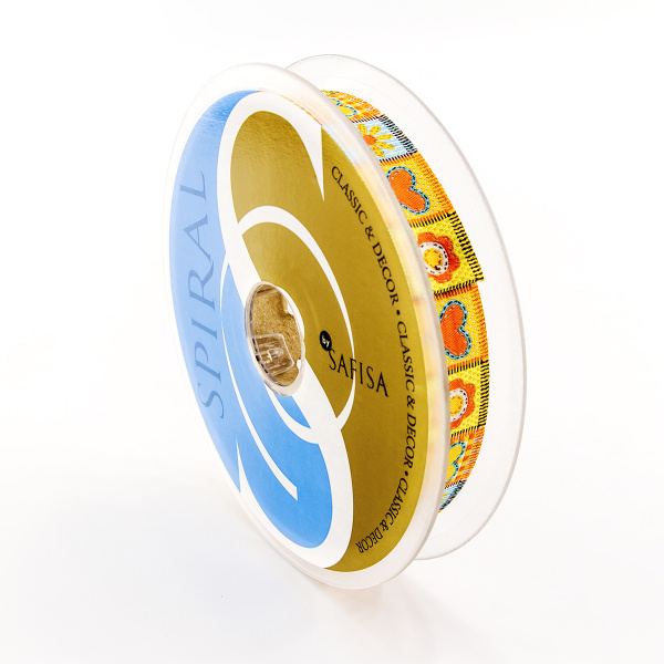 Лента жаккард SAFISA, 20 мм, 15 м, цвет 03. Арт 9178-20мм-03