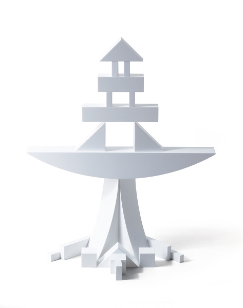 Конструктор BAUHAUS "Bauspiel" 14+, дизайн 1977 года, натуральное дерево, цвет белый, 22 детали. Арт 9412.1