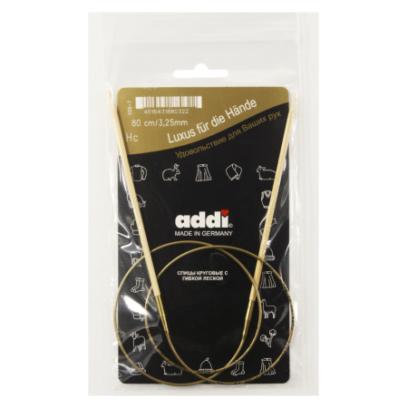 Спицы, круговые, бамбук addiNature BAMBOO №3,25, 80 см. Арт 555-7/3.25-80