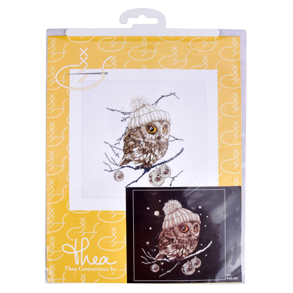 Набор для вышивания "Это зима", канва Aida (черная) 16 ct. Арт 743.05