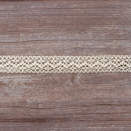 Мерсеризованное хлопковое кружево, 20 мм, цвет сливочный. Арт 3037/02                 