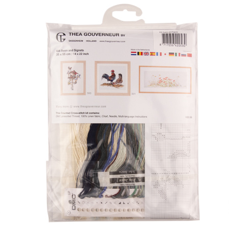 Набор для вышивания "Лебедь", канва лён 32 ct. Арт 606