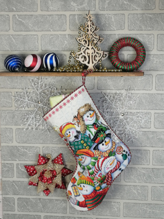 Набор для вышивания  "Веселые снеговики". Арт 21.003.12