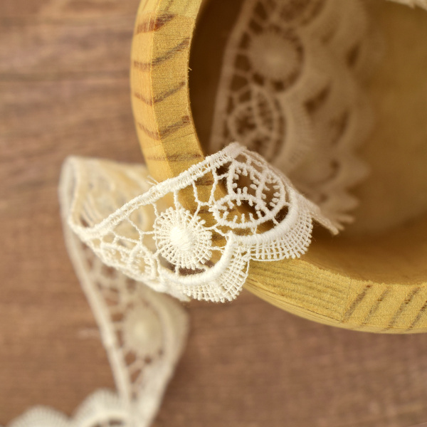 Гипюр, 21 мм, цвет белый. Арт K053/01