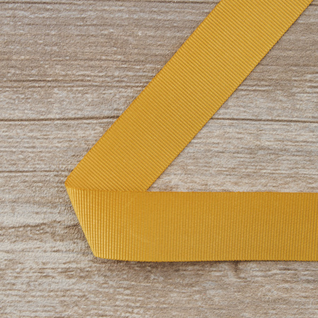 Лента репсовая SAFISA, 25 мм, 25 м, цвет 54 бежево-золотистый. Арт 350-25мм-54