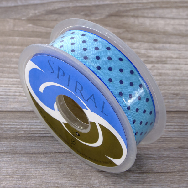 Лента с рисунком SAFISA, 25 мм, 15 м, цвет 16, бирюзовый. Арт 25314-25мм-16