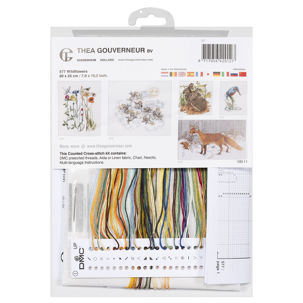 Набор для вышивания "Полевые цветы", канва лён 32 ct. Арт 577