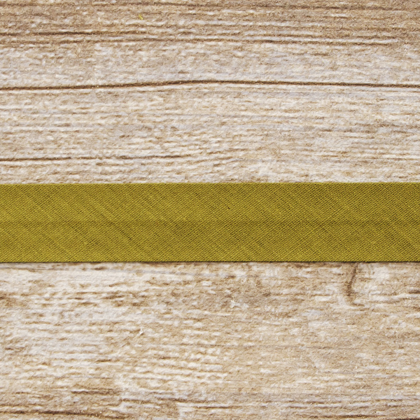 Косая бейка хлопок/полиэстер 20 мм, 25 м, цвет 67, серо-зеленый темный. Арт 6120-20мм-67            