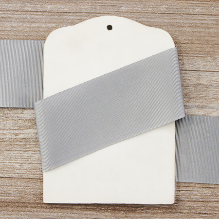 Лента репсовая SAFISA, 50 мм, 25 м, цвет 27 серый светлый. Арт 350-50мм-27