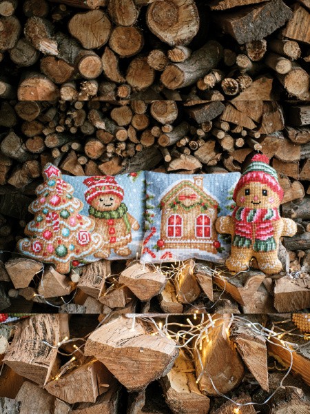 Набор для вышивания подушки "Пряничный домик". Арт PN-0214117