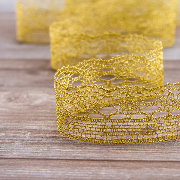 Кружево, 36 мм, золотой. Арт 2152/28